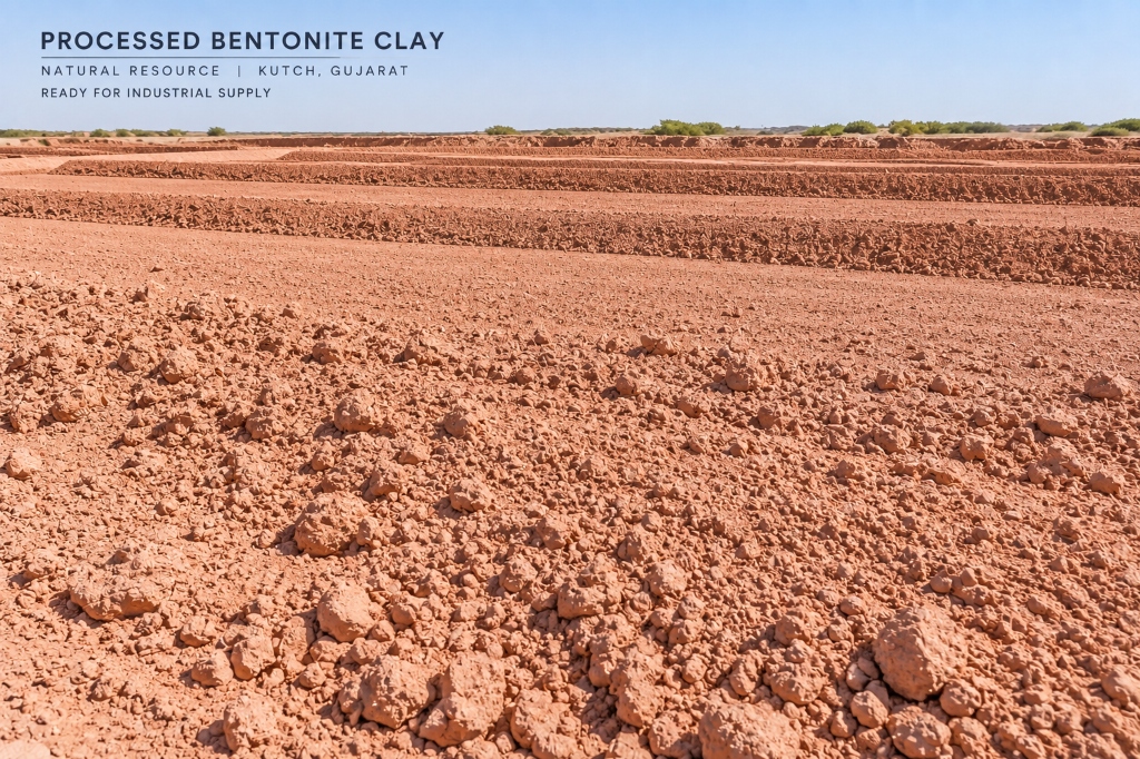 Industrial Processed Bentonite on Ground
